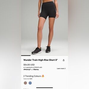 Black lululemon shorts